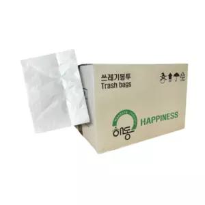대용량 쓰레기봉투 배접 76X94cm 백색 500장 대형비닐 식당 상가 분리수거