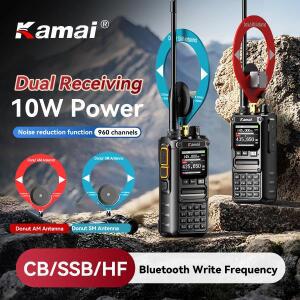 햄무전기 인터컴 10W 트랜시버 CB SSB HF 멀티 밴드 AM 아마추어 휴대용 무선 장거리 양방향 라디오
