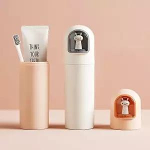 치솔케이스 캐릭터 달토끼 휴대용 예쁜 칫솔 보관함 양치컵 양치통 칫솔보관 (WC5296D)