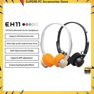 새로운 FiiO EH11 무선 헤드셋 레트로 블루투스 6.0 긴 배터리 수명 LDAC 컨트롤 앱 지원 경량 다이나믹 이