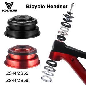 VIARON MTB 자전거 헤드셋 42/52, 44/55mm, 56mm, CNC 1 1/8 인치 28.6, 척추 운하, 직선 튜브 포크, 내부