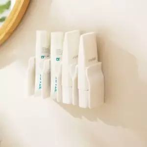 못안박는 벽걸이 화장품 면도기 칫솔 수납 부착식 욕실소품 무타공튜브꽂이 치약걸이
