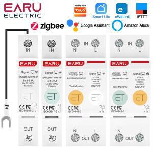 투야 eWeLink WiFi ZigBee 스마트 회로 차단기 MCB 타이머 릴레이 스위치 에너지 미터 kWh 전압 전류 보호
