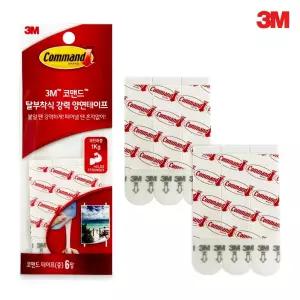 3M 코맨드 탈부착식 강력 양면테이프(중 6매입) 리필