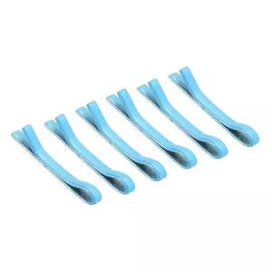 메카닉시 6Pcs 작은 인형 헤어핀 mm/043인치 블루 미니 메탈 헤어 클립 바비 핀 공예 용품 보우 DIY