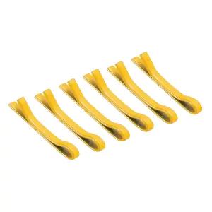 메카닉시 6Pcs 작은 인형 헤어핀 mm/043인치 옐로우 미니 메탈 헤어 클립 바비 핀 공예 용품 보우 DIY