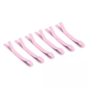 메카닉시 6Pcs 작은 인형 헤어핀 mm/043인치 핑크 미니 메탈 헤어 클립 바비 핀 공예 용품 보우 DIY