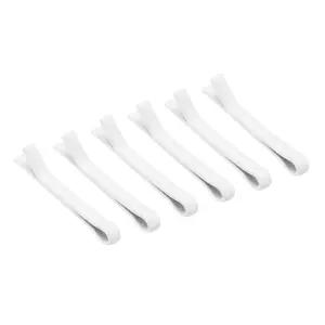 메카닉시 6Pcs 작은 인형 헤어핀 mm/043인치 흰색 미니 금속 헤어 클립 바비 핀 공예 용품 보우 DIY