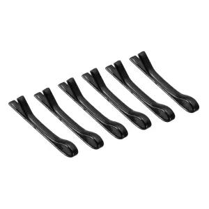 메카닉시 6Pcs 작은 인형 헤어핀 mm/043인치 블랙 미니 메탈 헤어 클립 바비 핀 공예 용품 보우 DIY
