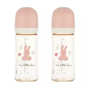 에디슨 아기 분유 수유 젖병 백일 선물 250ml 핑크 X2 BNS