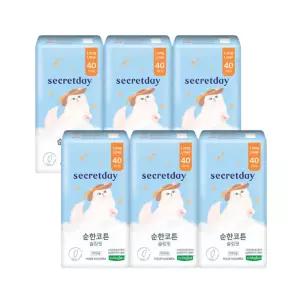 시크릿데이 순한코튼 슬림핏 롱라이너 40PX6팩
