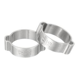Uxcell 20/40Pack 7-31mm 304 스테인레스 스틸 이중 귀 호스 클램프 공기 실리콘 가솔린 물 연료 파이프 O