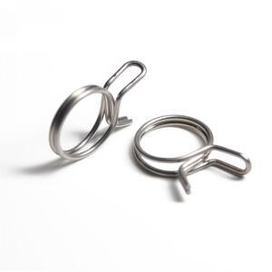 10/20/50pcs 1.8-40mm 호스 클램프 스테인레스 스틸 스프링 튜브 클립 연료 라인 탄성 씰링 파이프 하드웨