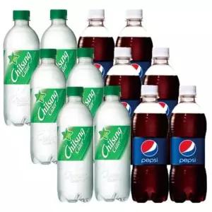 코카콜라 칠성사이다 업소용 6입+펩시콜라 6입 500ml