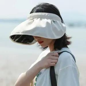 자외선 썬캡 베이지 여성벙거지모자 햇모자 여성챙모자 챙넓은모자 여성모자