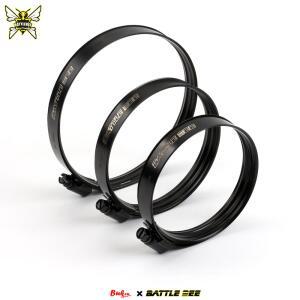 T 볼트 호스 클램프 조절 가능 32mm 110mm 스테인레스 스틸 블랙 클립 고정