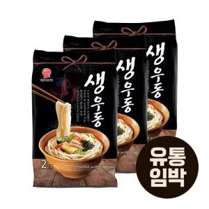 본고장 수타식 생우동 424g 2인분 묶음 3개 유통임박