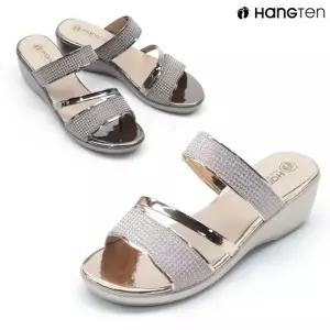 행텐 HT-193 글리터 보석 장식 웨지 슬리퍼 5cm 키높이 여성 여름 샌들