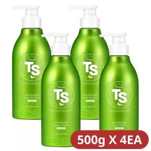 프리미엄 TS 샴푸 500g 4EA + 소분 파우치2