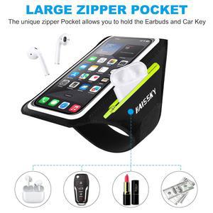 IPHONE 16 PRO MAX / 15 14 방지 갤럭시 케이스 카드/키백용 13 암밴드 11 S10용 S20 12 홀더, 지퍼 포켓 땀 XR, 러닝