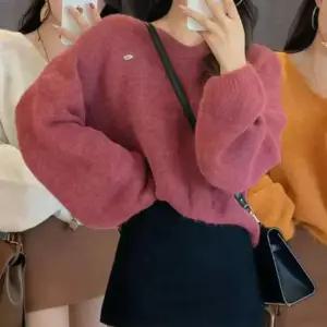 여성 간절기 기본 예쁜 봄 니트 긴팔 티