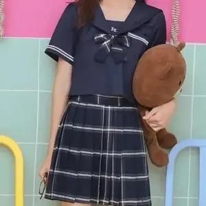 네이비 포켓라인 세라복 블라우스 (반팔 긴팔) 교복
