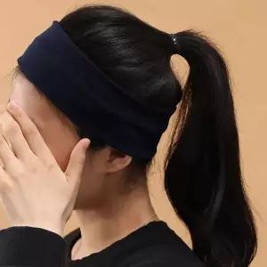 베이직 반다나 헤어밴드 네이비 심플 터번 포인트삔 헤어포인트