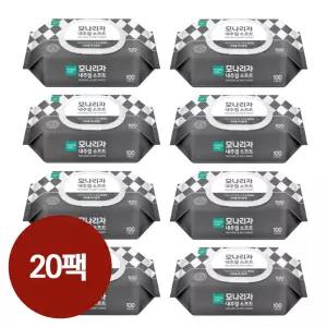모나리자 내추럴 플러스 물티슈 캡형 100매 x 20팩