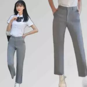 교복몰 (하복)(허리조절) 연그레이 교복바지(여자)