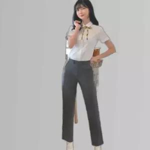 교복몰 (하복) 스판 진그레이 교복바지(여자)