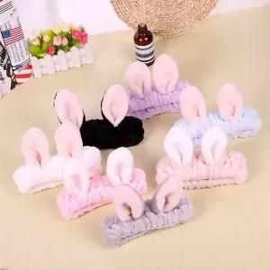 토끼 세안 헤어 밴드 7종 샤워캡 다양한색상 귀여운헤어벤드 깜찍한헤어밴드 (W77A072)