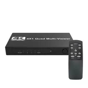 HDMI 4-1 멀티뷰어 화면분할기 4K 30Hz 9가지 모드 모니터링 업무환경 보안 CCTV 방송국 실험 리모컨 조작H