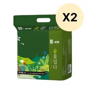 숲바른 아기 유아 밤기저귀 팬티형 특대형 22매 2팩