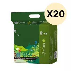 숲바른 아기 유아 밤기저귀 팬티형 특대형 22매 20팩