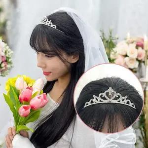 웨딩 티아라 왕관머리띠 C 머리띠 왕관 웨딩티아라