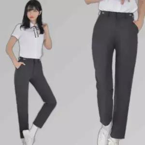 교복몰 (하복)(허리조절) 스판 먹색 교복바지(여자)