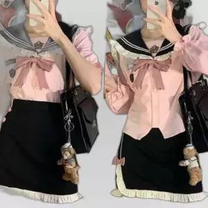 교복몰 러블리핑크 레이스 세라복 교복세트 일본교복