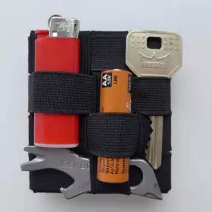 EDC USB 플래시 드라이브 키를 위한 스퀘어 그리드 포켓 정리함 키트에 휴대하여 작은 물체를 정리하고
