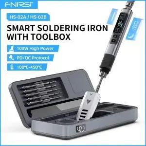 FNIRSI HS02 table Heat Toolbox Kit 100W 전력 조절 가능 온도 빠른 가열 수리 장비 100450 C DIY