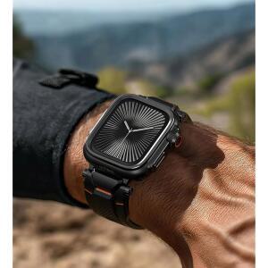 APPLE WATCH 시리즈 11/10 46MM와 호환되는 얼티밋 러기드 케이스, 보호 후면 군용 방지 IWATCH 메탈 충격 등급 커버, 46MM용 커버(블랙)