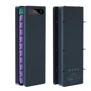 분리형 듀얼 USB LCD 디스플레이 DIY 배터리 케이스 쉘 휴대용 외부 상자 보호되지 않음 10x18650