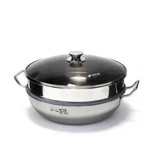 [키친아트] 국산 일품 통3중 스텐304 전골 찜냄비 인덕션 찜기 찜솥 30cm