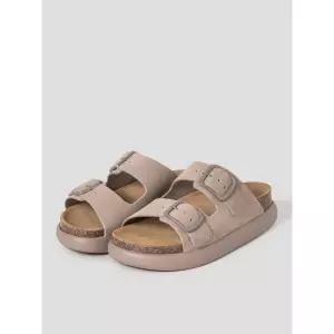 [SCHOLL] (WOMEN) 코르크 투스트랩 청키솔 샌들 옐로이시 브라운 (HH54K2C12B)