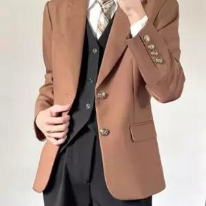 브라운 투버튼 남자 자켓 교복 학생복