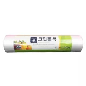 주방 식료품 소분 롤타입 위생 비닐봉지 크린롤백 200매 25X35cm 비니루팩 포장
