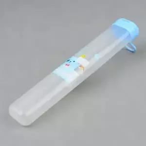 ( )휴대용칫솔통 펜케이스 일자형 다용도 투명 휴대용