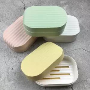 휴대용 여행용 플라스틱 뚜껑 받침대 비누 케이스 1p
