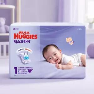 하기스 맥스드라이 밴드형 신생아용 수면용 기저귀 공용 1단계 68매 3-4.5kg