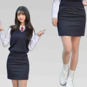 교복몰 (허리조절) 스판 네이비 교복치마 스커트 교복