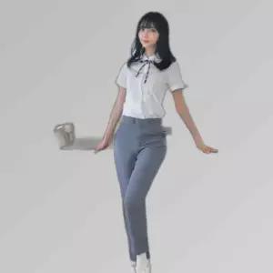 교복몰 (하복) 스판 청색 교복바지(여자)